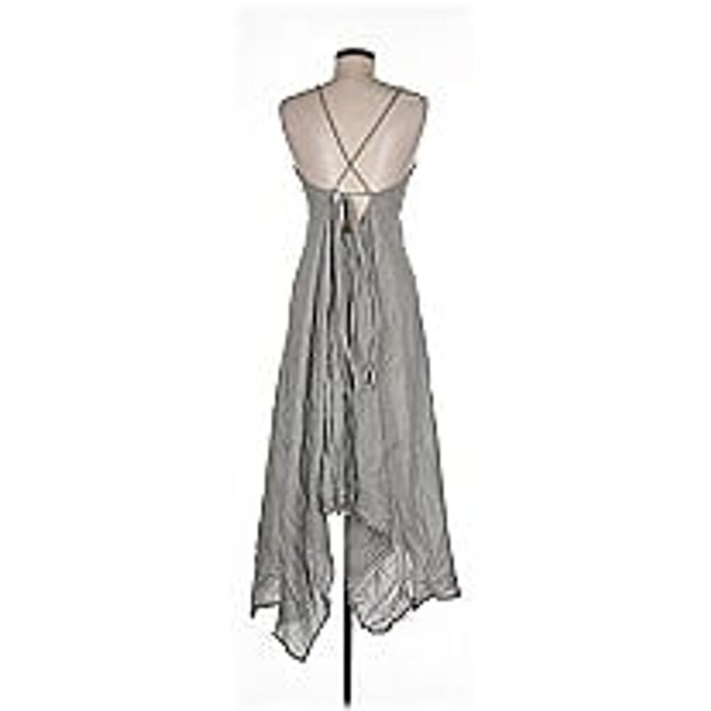 The Handloom Los Angeles Cotton Gray Asymmetric Strappy Dress size OS - Picture 3 of 6